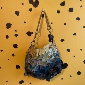 Vintage Coach Suede Fringe Shoulder Bag | Boho Y2K Designer Style Dopamine